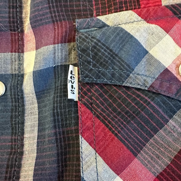 Levi's Classic Plaid Western Shirt - Men's S - Picture 7 of 9